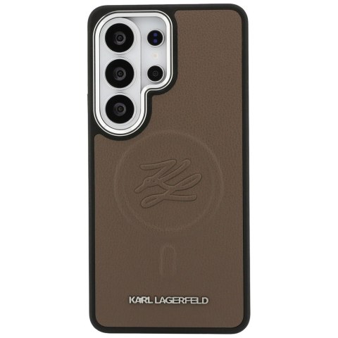 Karl Lagerfeld nakładka Embossed Ring Initials MagSafe do Samsung Galaxy S26 Ultra brązowa