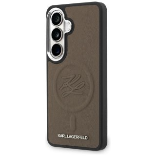 Karl Lagerfeld nakładka Embossed Ring Initials MagSafe do Samsung Galaxy S26 brązowa