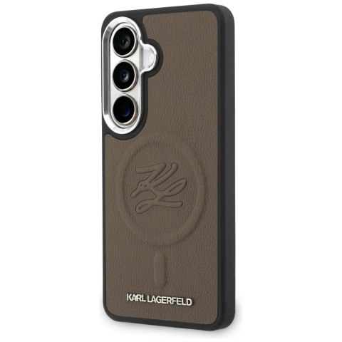 Karl Lagerfeld nakładka Embossed Ring Initials MagSafe do Samsung Galaxy S26 brązowa