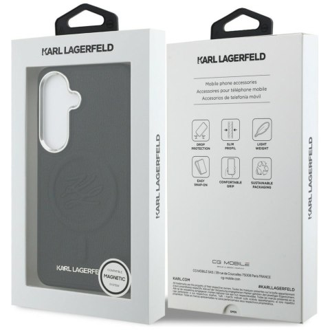Karl Lagerfeld nakładka Embossed Ring Initials MagSafe do Samsung Galaxy S26 czarna