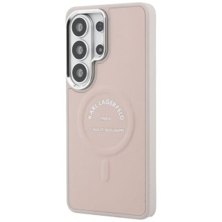 Karl Lagerfeld nakładka Embossed Ring RSG Logo MagSafe do Samsung Galaxy S26 Ultra różowa