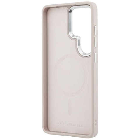 Karl Lagerfeld nakładka Embossed Ring RSG Logo MagSafe do Samsung Galaxy S26 Ultra różowa