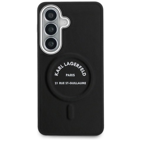 Karl Lagerfeld nakładka Embossed Ring RSG Logo MagSafe do Samsung Galaxy S26 czarna