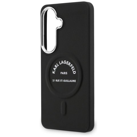 Karl Lagerfeld nakładka Embossed Ring RSG Logo MagSafe do Samsung Galaxy S26 czarna