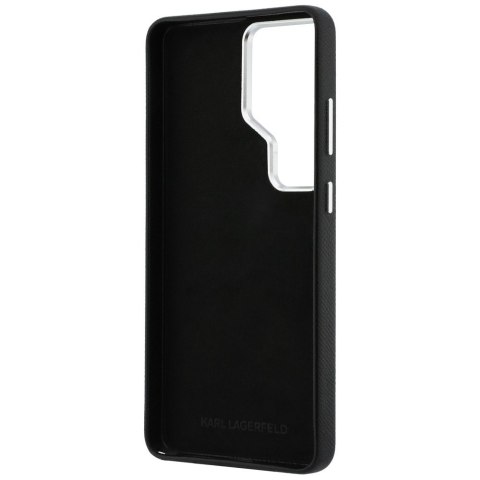 Karl Lagerfeld nakładka Grained Signature Metal Resin Logo do Samsung Galaxy S26 Ultra czarna