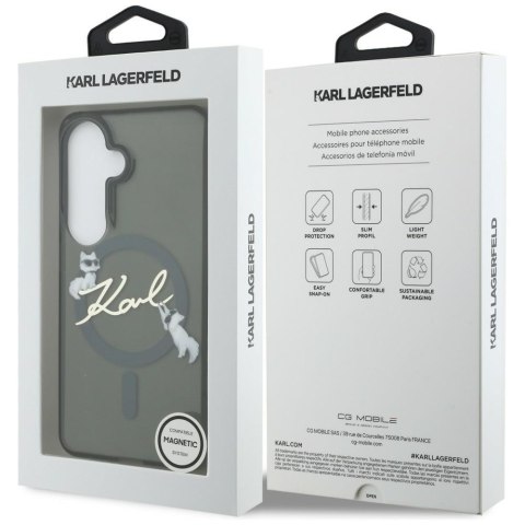 Karl Lagerfeld nakładka IML KC Script MagSafe do Samsung Galaxy S26 Plus czarna