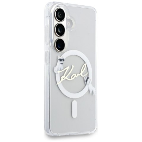 Karl Lagerfeld nakładka IML KC Script MagSafe do Samsung Galaxy S26 Plus przezroczysta