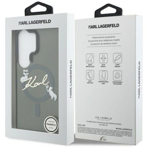Karl Lagerfeld nakładka IML KC Script MagSafe do Samsung Galaxy S26 Ultra czarna