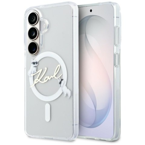 Karl Lagerfeld nakładka IML KC Script MagSafe do Samsung Galaxy S26 przezroczysta
