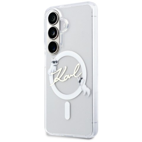 Karl Lagerfeld nakładka IML KC Script MagSafe do Samsung Galaxy S26 przezroczysta