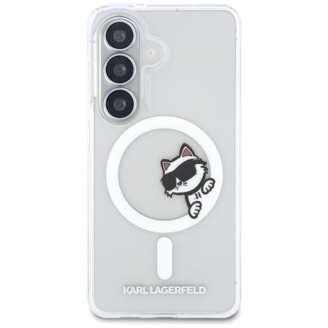 Karl Lagerfeld nakładka IML Peekaboo Choupette MagSafe do Samsung Galaxy S26 Plus przezroczysta