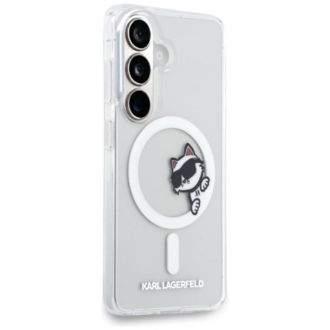 Karl Lagerfeld nakładka IML Peekaboo Choupette MagSafe do Samsung Galaxy S26 Plus przezroczysta