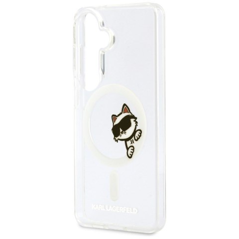 Karl Lagerfeld nakładka IML Peekaboo Choupette MagSafe do Samsung Galaxy S26 Plus przezroczysta