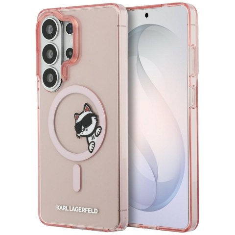 Karl Lagerfeld nakładka IML Peekaboo Choupette MagSafe do Samsung Galaxy S26 Ultra różowa