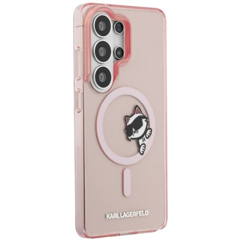 Karl Lagerfeld nakładka IML Peekaboo Choupette MagSafe do Samsung Galaxy S26 Ultra różowa