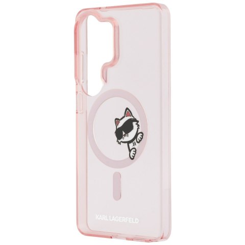 Karl Lagerfeld nakładka IML Peekaboo Choupette MagSafe do Samsung Galaxy S26 Ultra różowa