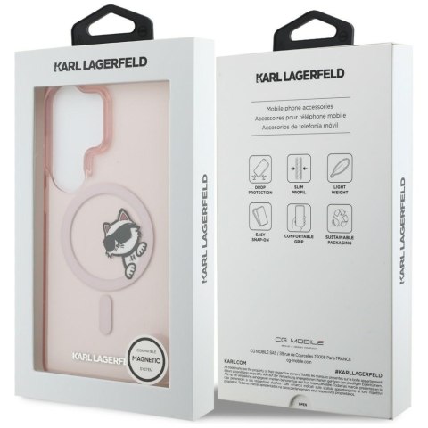 Karl Lagerfeld nakładka IML Peekaboo Choupette MagSafe do Samsung Galaxy S26 Ultra różowa