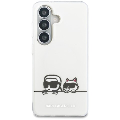 Karl Lagerfeld nakładka IML Peekaboo Karl&Choupette MagSafe do Samsung Galaxy S26 Plus przezroczysta