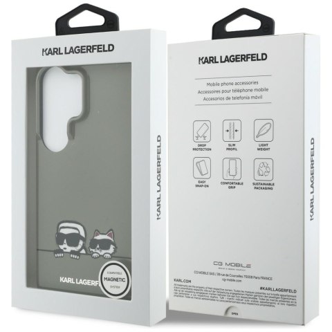 Karl Lagerfeld nakładka IML Peekaboo Karl&Choupette MagSafe do Samsung Galaxy S26 Ultra czarna