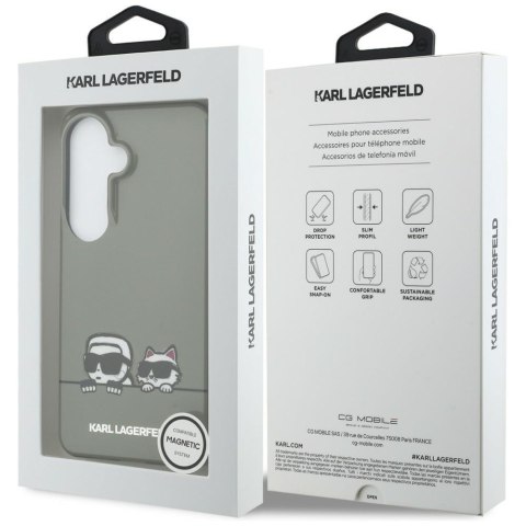 Karl Lagerfeld nakładka IML Peekaboo Karl&Choupette MagSafe do Samsung Galaxy S26 czarna