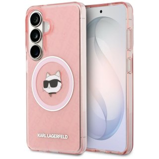 Karl Lagerfeld nakładka IML Repeated Choupette MagSafe do Samsung Galaxy S26 Plus różowa