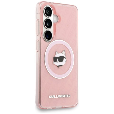 Karl Lagerfeld nakładka IML Repeated Choupette MagSafe do Samsung Galaxy S26 Plus różowa