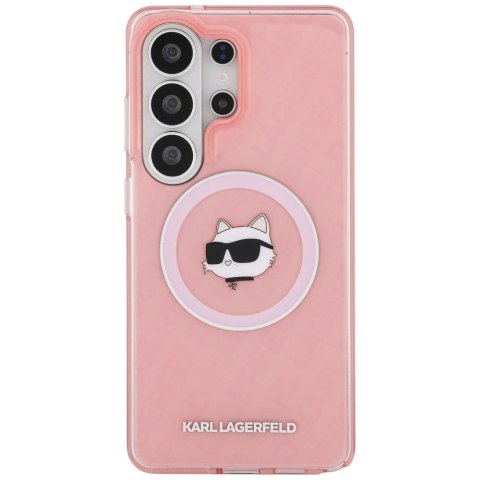 Karl Lagerfeld nakładka IML Repeated Choupette MagSafe do Samsung Galaxy S26 Ultra różowa