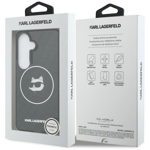 Karl Lagerfeld nakładka IML Repeated Choupette MagSafe do Samsung Galaxy S26 czarna