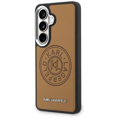 Karl Lagerfeld nakładka Perforated KL MagSafe do Samsung Galaxy S26 Plus brązowa