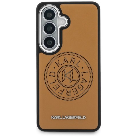 Karl Lagerfeld nakładka Perforated KL MagSafe do Samsung Galaxy S26 Plus brązowa