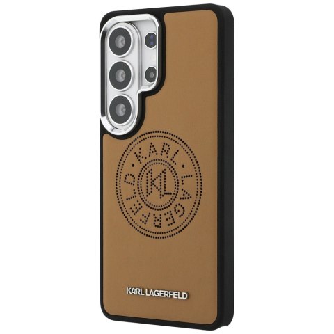 Karl Lagerfeld nakładka Perforated KL MagSafe do Samsung Galaxy S26 Ultra brązowa