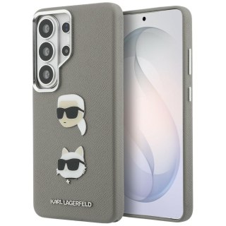 Karl Lagerfeld nakładka Saffiano Double Heads Metal do Samsung Galaxy S26 Ultra srebrna