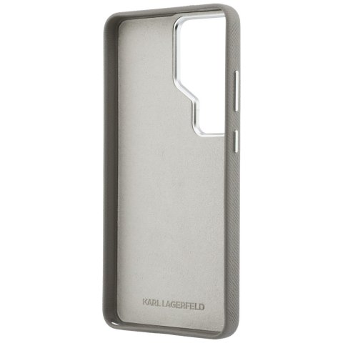 Karl Lagerfeld nakładka Saffiano Double Heads Metal do Samsung Galaxy S26 Ultra srebrna