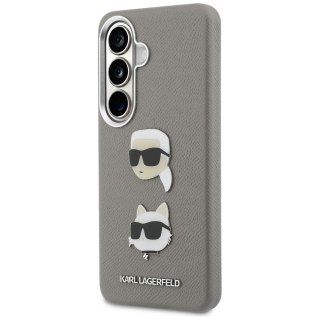 Karl Lagerfeld nakładka Saffiano Double Heads Metal do Samsung Galaxy S26 srebrna