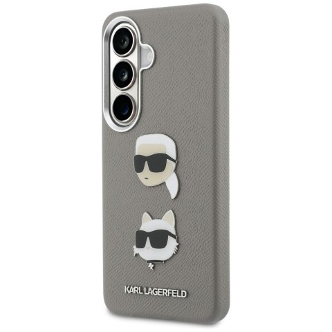 Karl Lagerfeld nakładka Saffiano Double Heads Metal do Samsung Galaxy S26 srebrna