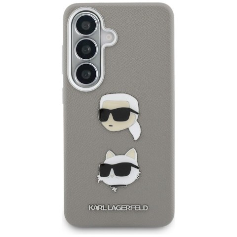 Karl Lagerfeld nakładka Saffiano Double Heads Metal do Samsung Galaxy S26 srebrna