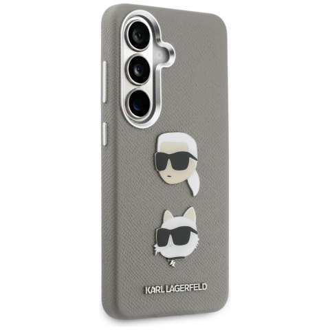 Karl Lagerfeld nakładka Saffiano Double Heads Metal do Samsung Galaxy S26 srebrna