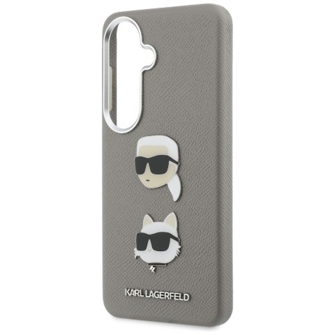 Karl Lagerfeld nakładka Saffiano Double Heads Metal do Samsung Galaxy S26 srebrna