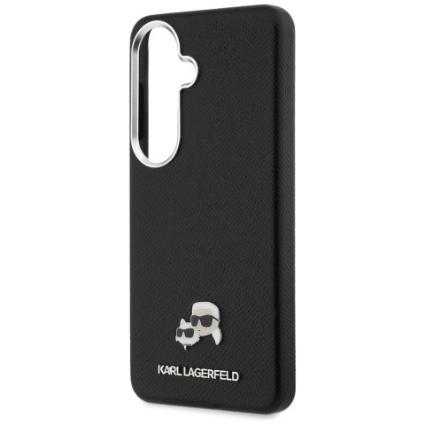 Karl Lagerfeld nakładka Saffiano KC Metal Logo MagSafe do Samsung Galaxy S26 Plus czarna