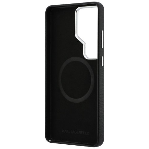 Karl Lagerfeld nakładka Saffiano KC Metal Logo MagSafe do Samsung Galaxy S26 Ultra czarna