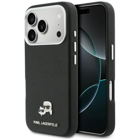 Karl Lagerfeld nakładka do iPhone 17 Pro 6,3" HC MAGSAFE PU FW W/ K&C HEAD PIN czarna