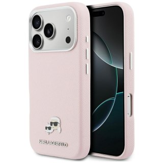 Karl Lagerfeld nakładka do iPhone 17 Pro 6,3" HC MAGSAFE PU FW W/ K&C HEAD PIN różowa