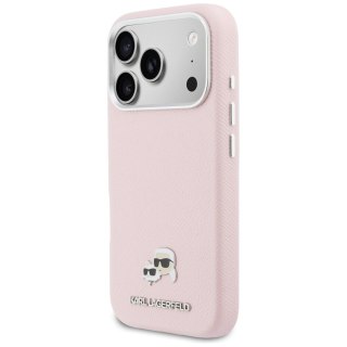Karl Lagerfeld nakładka do iPhone 17 Pro 6,3" HC MAGSAFE PU FW W/ K&C HEAD PIN różowa