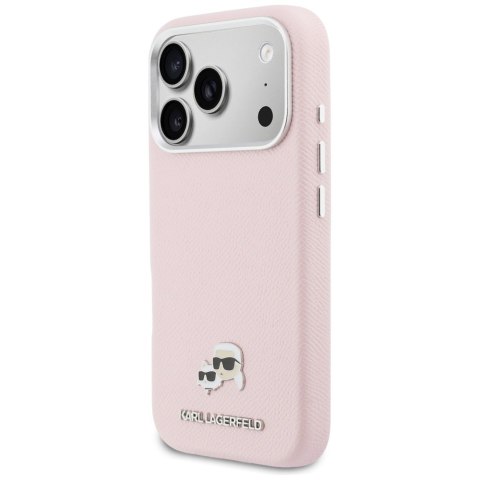 Karl Lagerfeld nakładka do iPhone 17 Pro 6,3" HC MAGSAFE PU FW W/ K&C HEAD PIN różowa