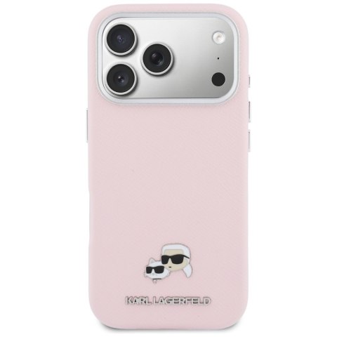 Karl Lagerfeld nakładka do iPhone 17 Pro 6,3" HC MAGSAFE PU FW W/ K&C HEAD PIN różowa