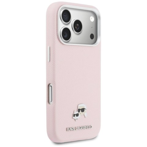 Karl Lagerfeld nakładka do iPhone 17 Pro 6,3" HC MAGSAFE PU FW W/ K&C HEAD PIN różowa