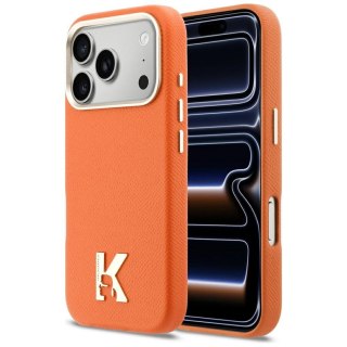 Karl Lagerfeld nakładka do iPhone 17 Pro 6,3" HC MAGSAFE PU FW W/ KHEAD LOGO pomarańczowa