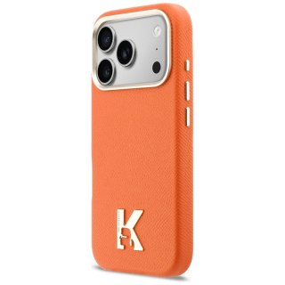 Karl Lagerfeld nakładka do iPhone 17 Pro 6,3" HC MAGSAFE PU FW W/ KHEAD LOGO pomarańczowa