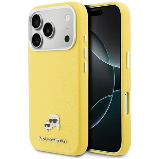 Karl Lagerfeld nakładka do iPhone 17 Pro Max 6,9" HC MAGSAFE PU FW W/ K&C HEAD PIN żółta