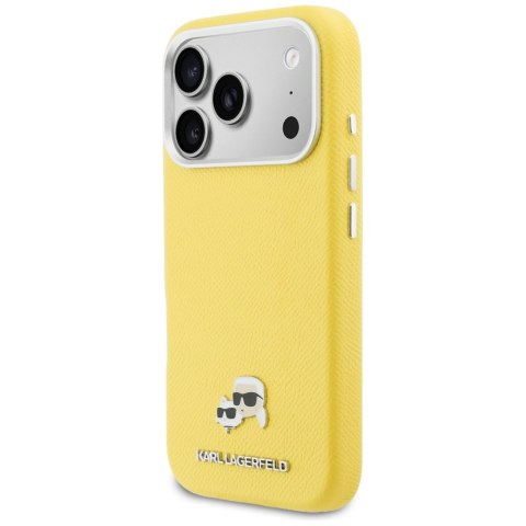 Karl Lagerfeld nakładka do iPhone 17 Pro Max 6,9" HC MAGSAFE PU FW W/ K&C HEAD PIN żółta
